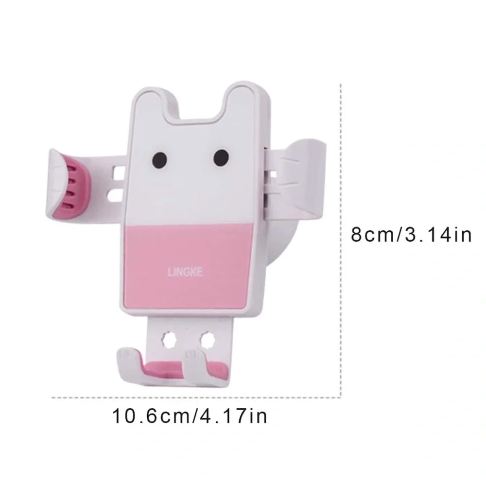 Pink and White Phone Holder by LINGKE